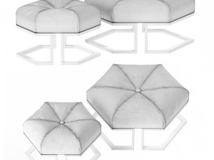 Esagona ottoman by Italia Lounge from Italy 3D Model