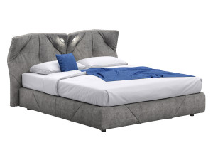 Italian bed with Geo lighting by Italia Lounge Model 3D