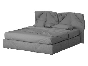 Italian bed with Geo lighting by Italia Lounge Model 3D