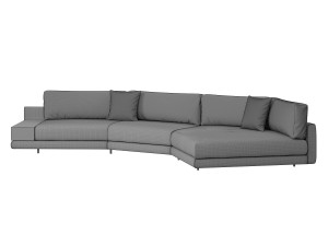 Argo Italian corner sofa by MisuraEmme with table 3D Model