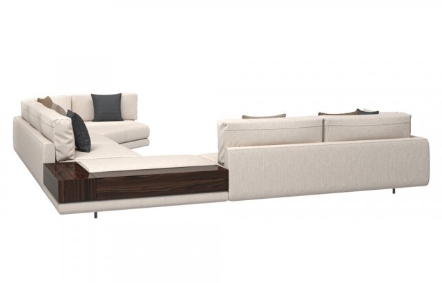 Italian large corner sofa Argo by MisuraEmme with a table Modello 3D .c4d .max .obj .3ds .fbx .stl .blend 