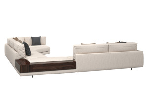 Italian large corner sofa Argo by MisuraEmme with a table Modello 3D