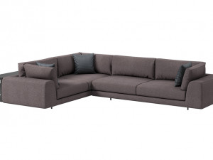 Argo Italian large corner sofa by MisuraEmme with side table 3Dモデル