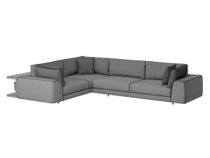 Argo Italian large corner sofa by MisuraEmme with side table 3Dモデル