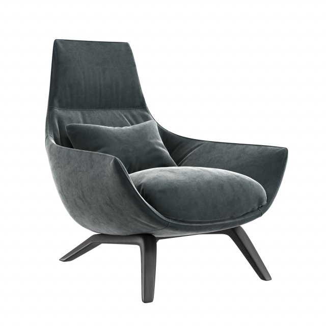 Armchair MisuraEmme Ermes 3D Model .c4d .max .obj .3ds .fbx .stl .blend 