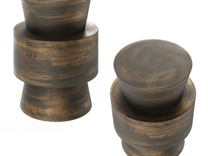 Small coffee table MIsura Emme MOAI 3D Model