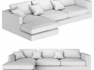 Phoenix Italian Sofa by MisuraEmme 3D Model