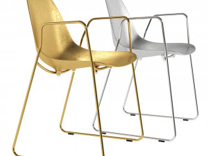 Italian chair Opinion Ciatti Mammamia Gold 3D Model