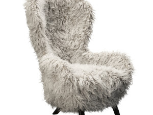 Fluffy Italian contemporary chair Guelfo Fur by Opinion Ciatti 3Dモデル