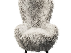 Fluffy Italian contemporary chair Guelfo Fur by Opinion Ciatti Modelo 3D