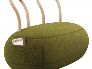 Stylish Italian double pouffe Yum Yum by Opinion Ciatti 3D मॉडल