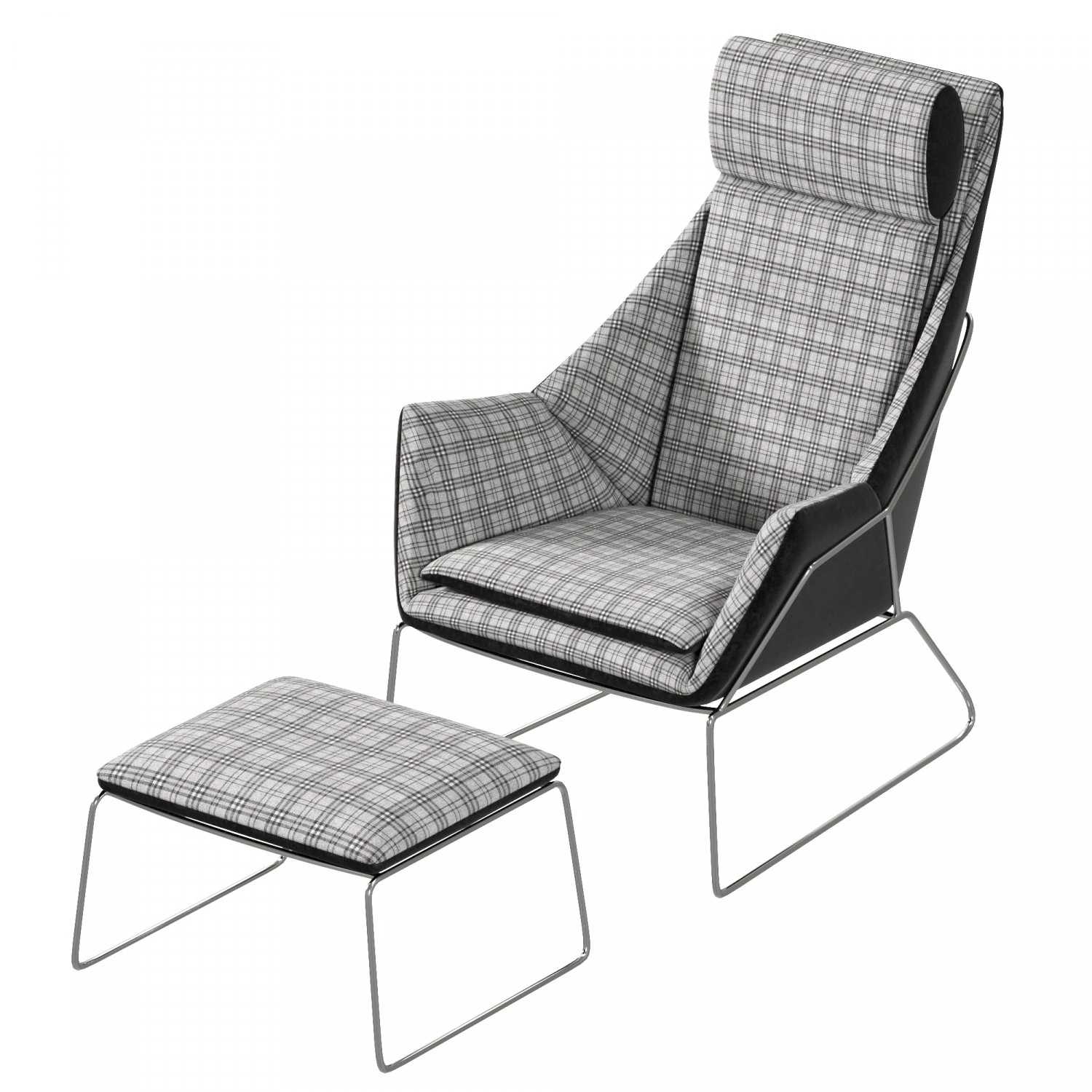 Stylish contemporary Italian armchair New York Bergere by Saba Italia 3D Model .c4d .max .obj .3ds .fbx .stl .blend 