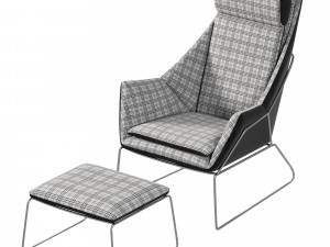Stylish contemporary Italian armchair New York Bergere by Saba Italia 3D मॉडल