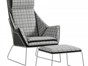 Stylish contemporary Italian armchair New York Bergere by Saba Italia 3D Модель