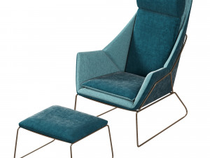 Stylish contemporary Italian armchair New York Bergere by Saba Italia 3D Модель