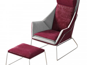 Stylish contemporary Italian armchair New York Bergere by Saba Italia 3D Модель