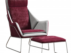 Stylish contemporary Italian armchair New York Bergere by Saba Italia 3D Модель