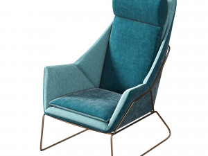 Stylish contemporary Italian armchair New York Bergere by Saba Italia 3D Модель