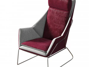 Stylish contemporary Italian armchair New York Bergere by Saba Italia 3D Model