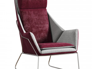 Stylish contemporary Italian armchair New York Bergere by Saba Italia 3D Модель