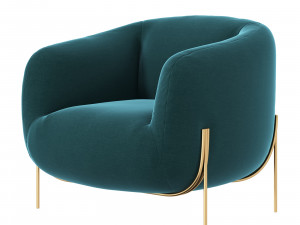 Stylish Italian chair Geo by Saba Italia in a modern style Model 3D