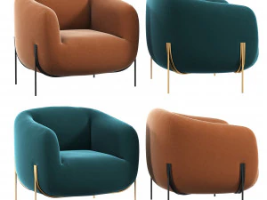 Stylish Italian chair Geo by Saba Italia in a modern style 3D Model
