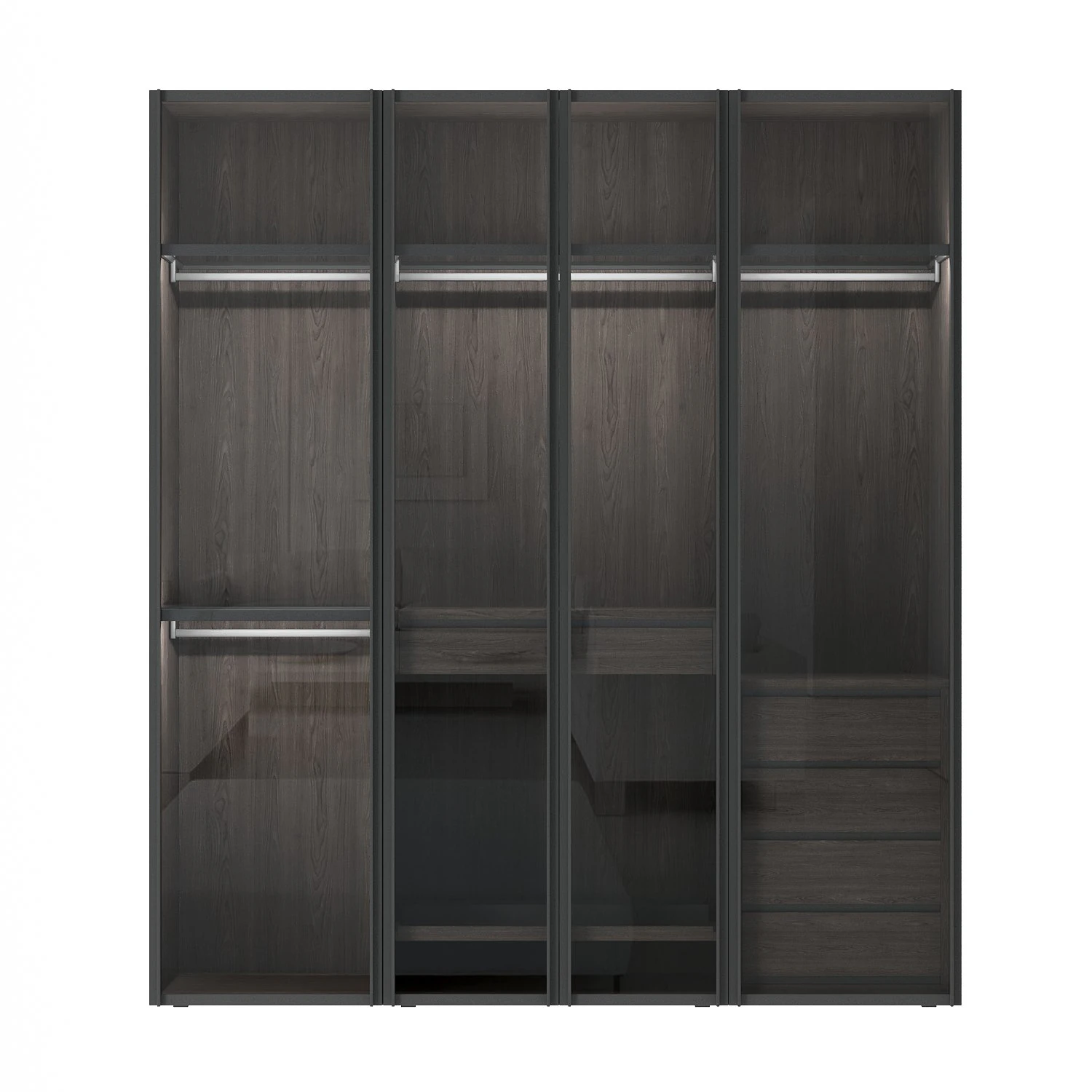 Italian glass wardrobe Scrigno by Sangiacomo 3D Model .c4d .max .obj .3ds .fbx .stl .blend 