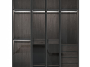 Italian glass wardrobe Scrigno by Sangiacomo 3D Model