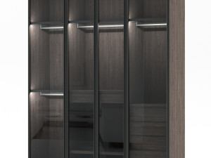Italian glass wardrobe Scrigno by Sangiacomo 3D 모델