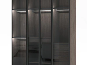 Italian glass wardrobe Scrigno by Sangiacomo 3D Model