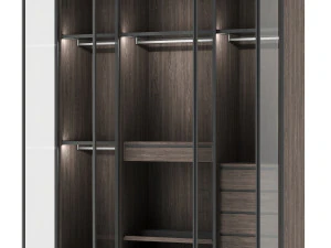 Italian glass wardrobe Scrigno by Sangiacomo 3D Model