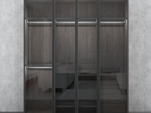 Italian glass wardrobe Scrigno by Sangiacomo 3D 모델