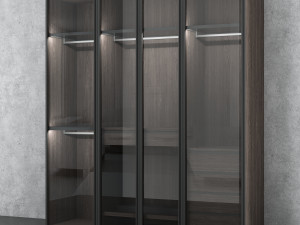 Italian glass wardrobe Scrigno by Sangiacomo 3D 모델