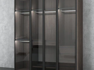Italian glass wardrobe Scrigno by Sangiacomo 3D Model