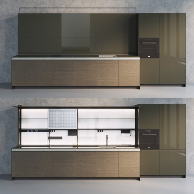 Italian cuisine Valcucine Artematica New Logica 3D Модель .c4d .max .obj .3ds .fbx .stl .blend 