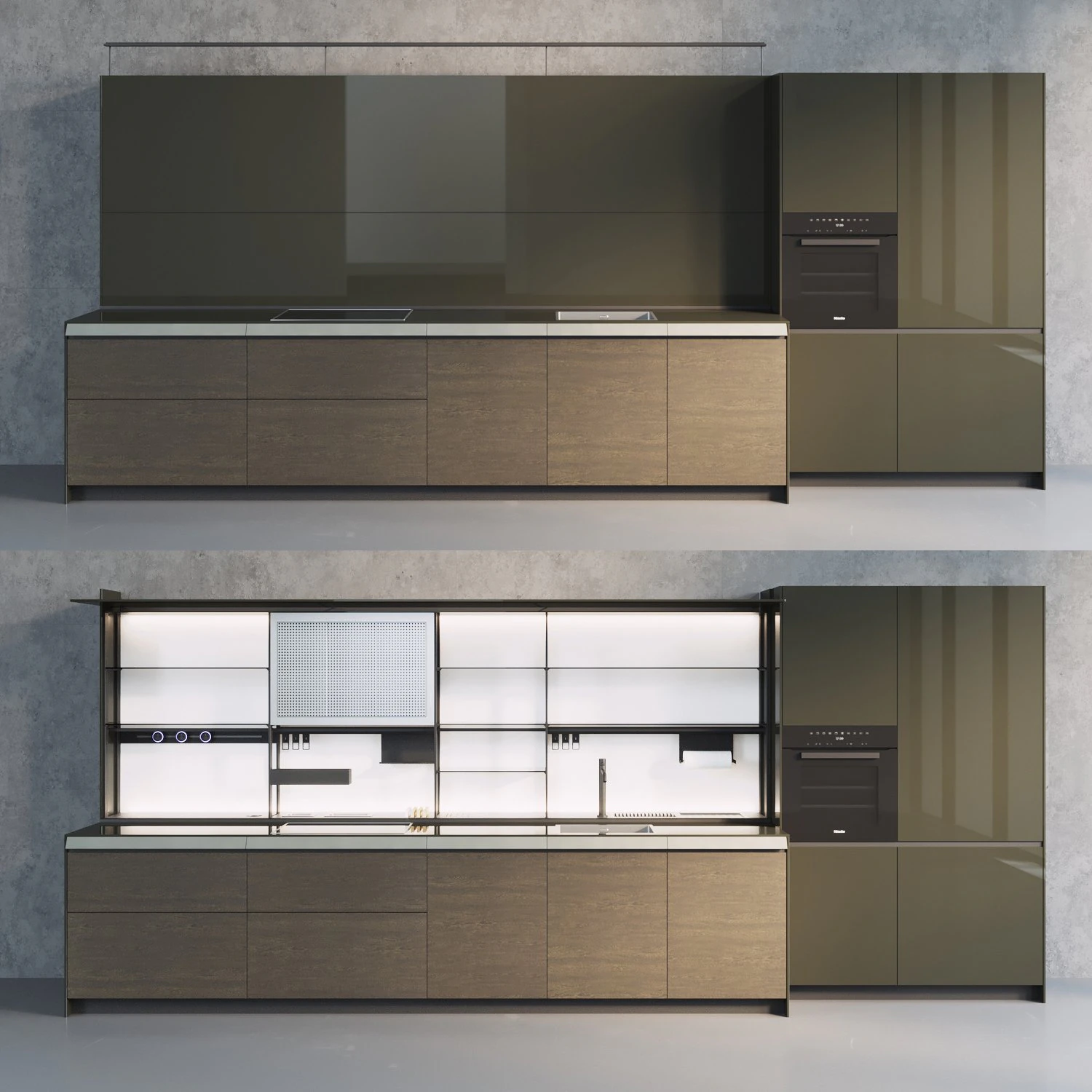 Italian cuisine Valcucine Artematica New Logica 3D Model .c4d .max .obj .3ds .fbx .stl .blend 