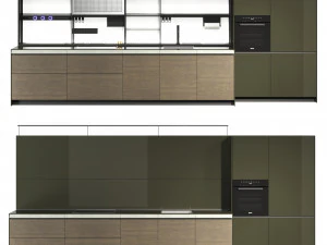 Italian kitchen Valcucine Artematica 3D Model