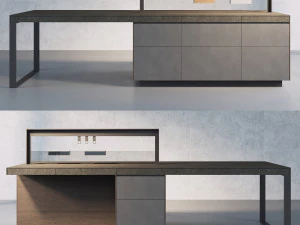 İtalyan mutfak adası Valcucine Genius Loci 3D Model