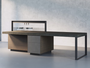 Italian kitchen island Valcucine Genius Loci 3D Model