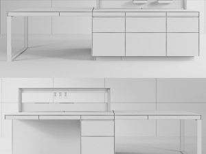 Italian kitchen island Valcucine Genius Loci 3D Model