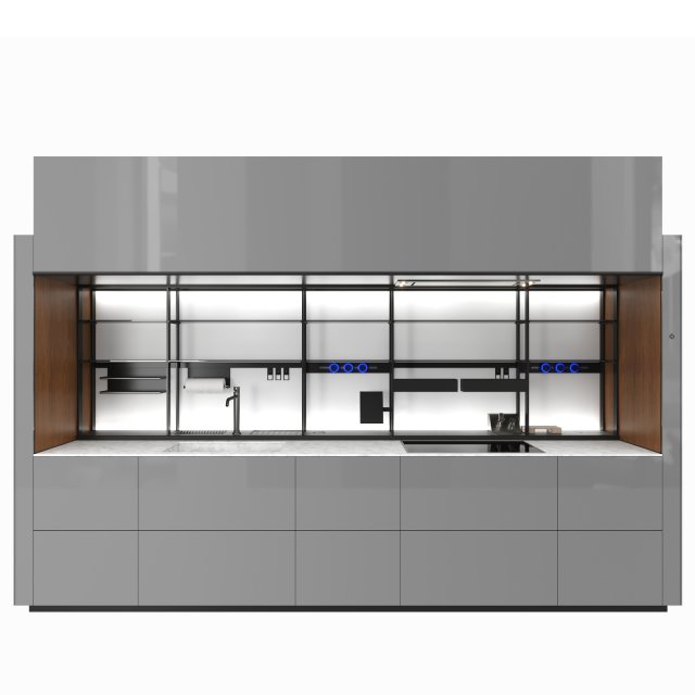 Italian cuisine Valcucine Logica Celata 3D Model .c4d .max .obj .3ds .fbx .stl .blend 