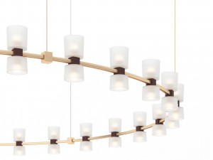 Ceiling lamp Viabizzuno Royal Chandelier 3D Model