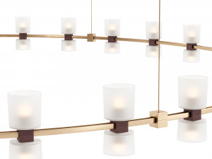 Ceiling lamp Viabizzuno Royal Chandelier 3D Model