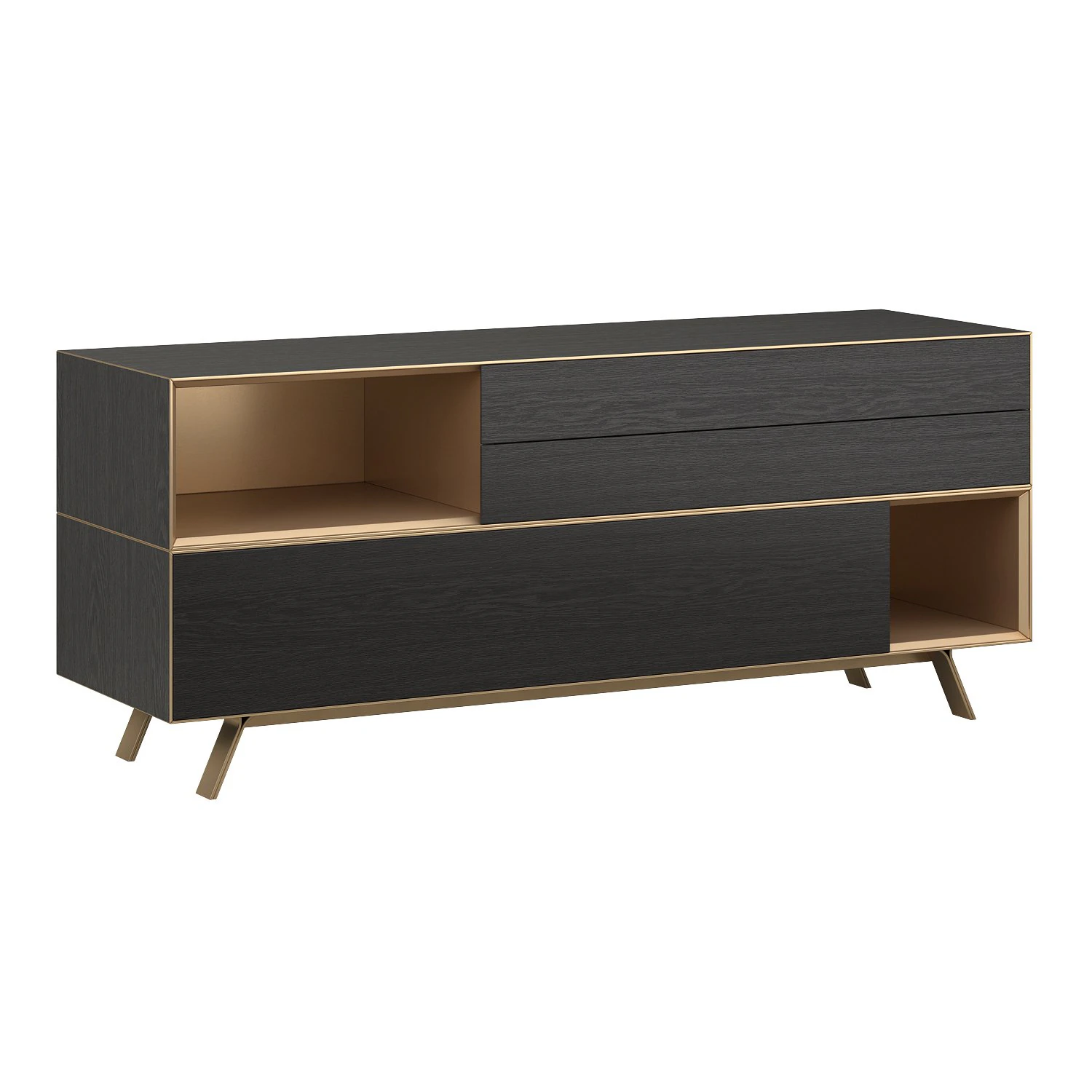 Italian horizontal chest of drawers Domino In by SanGiamo 3D Model .c4d .max .obj .3ds .fbx .stl .blend 