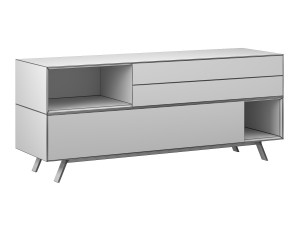 Italian horizontal chest of drawers Domino In by SanGiamo 3D मॉडल