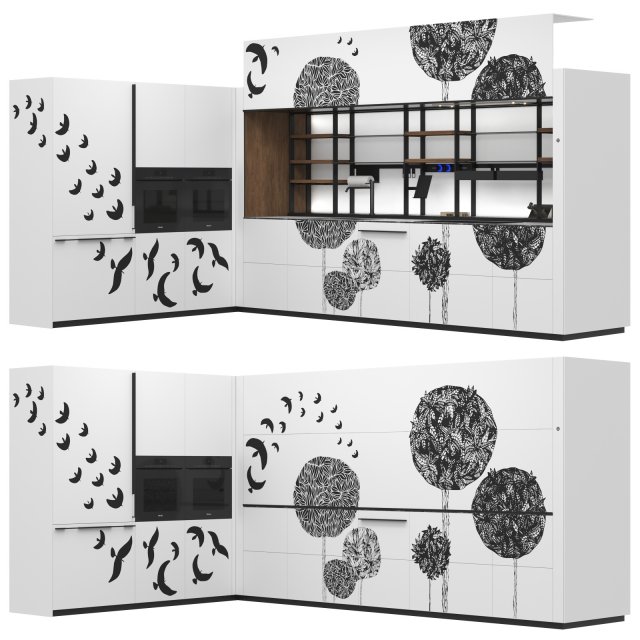 Italian Cuisine Valcucine Logica Celata Trees Symphony 3D-Modell .c4d .max .obj .3ds .fbx .stl .blend 