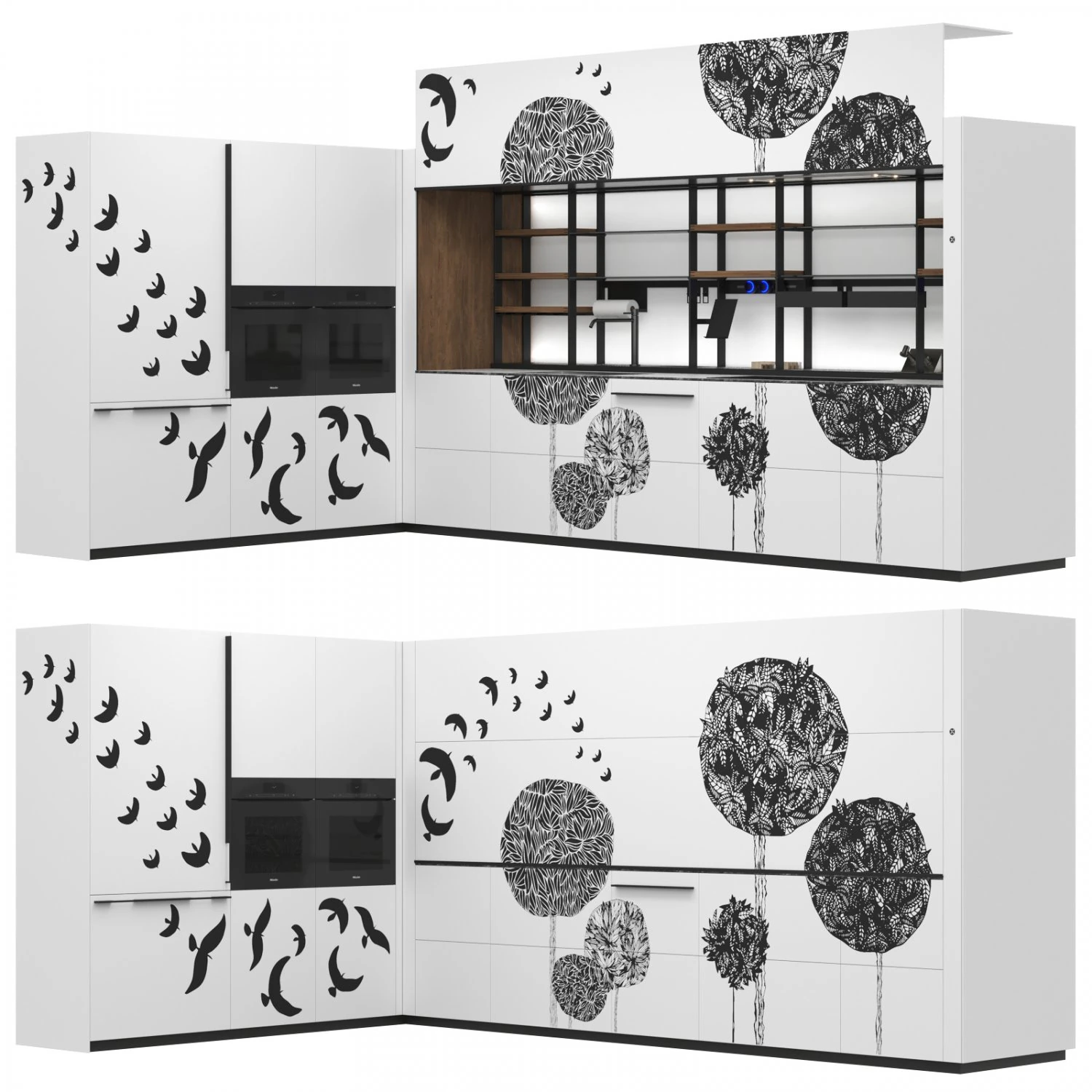 Italian Cuisine Valcucine Logica Celata Trees Symphony 3D Model .c4d .max .obj .3ds .fbx .stl .blend 