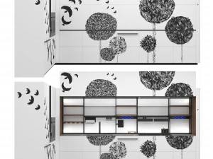 Italian Cuisine Valcucine Logica Celata Trees Symphony 3D Model