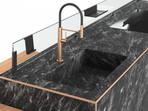 Kitchen island Valcucine Artematica Soft Outline 3D Model