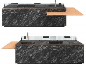 Kitchen island Valcucine Artematica Soft Outline 3D Model